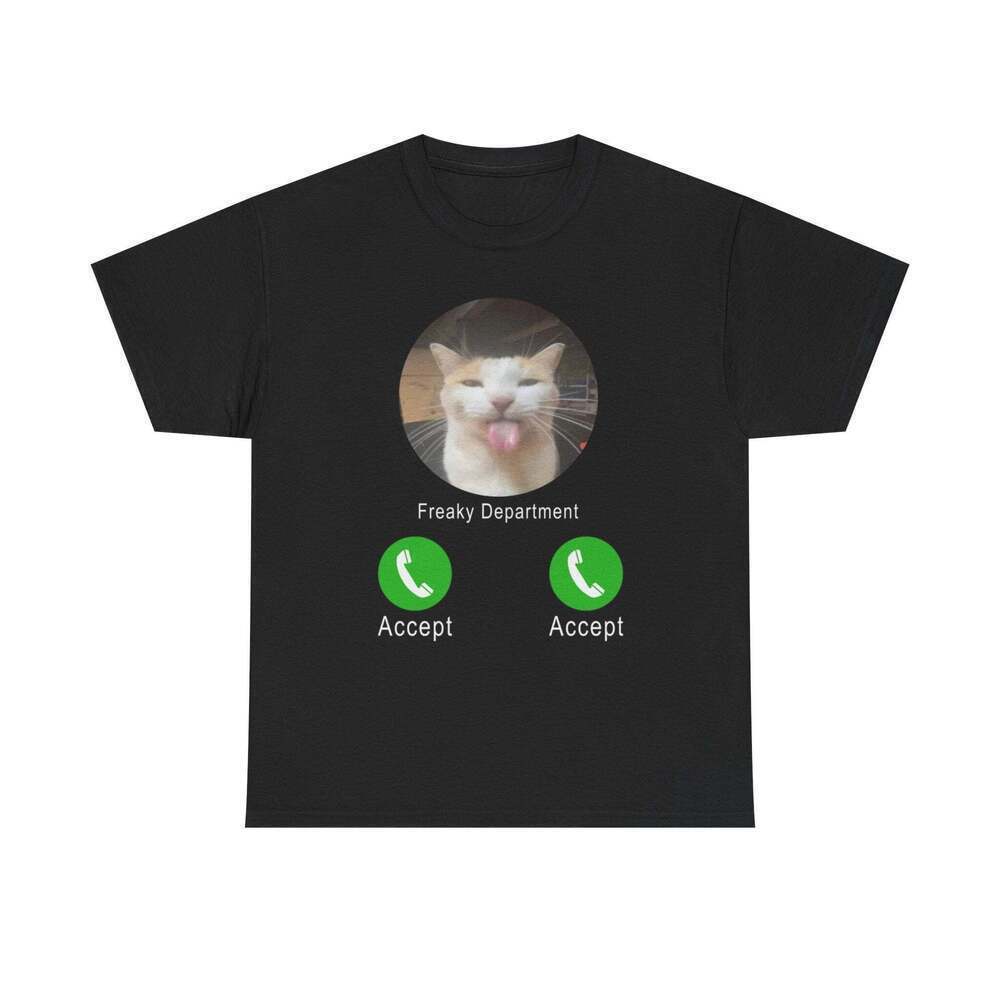 Freaky Department Funny Cat Meme Graphic Unisex T-Shirt